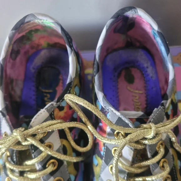 Irregular Choice Gingham Surprise Dino Sneakers, VGUC, Size 36 - Picture 4 of 12